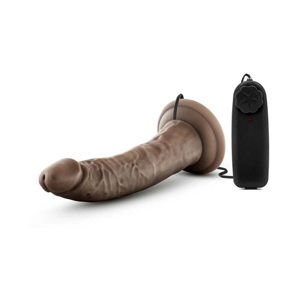 7 inch Dildo by Blush in Dark Brown shown for pegging Her or Him