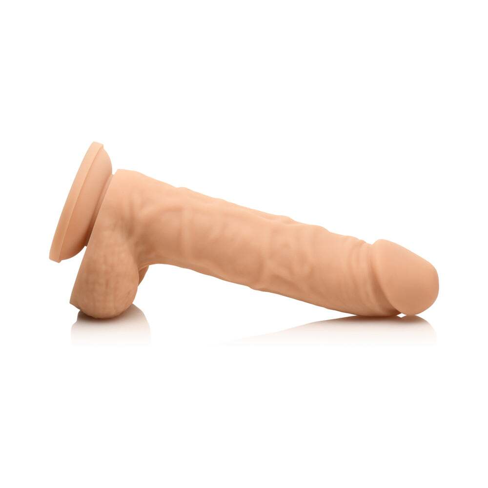 7 inch Dildo by Curve Novelties in Vanilla Ivory Beige shown for pegging Her or Him