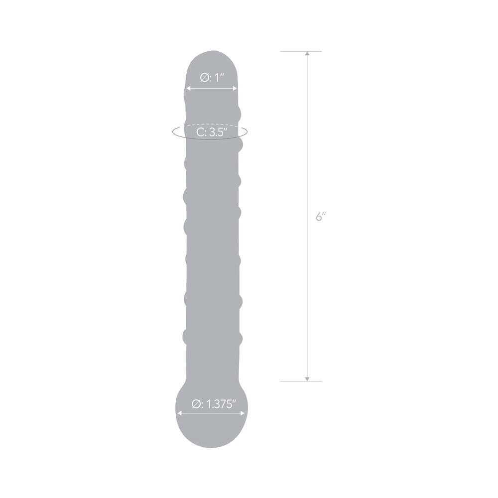 7 inch Dildo by Electric Eel in Clear displayed for pegging Him or Her