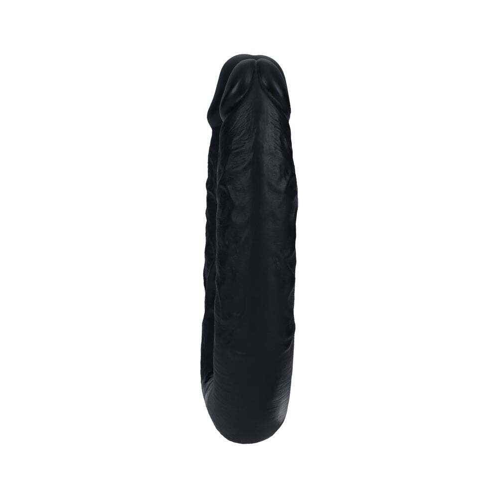 7 inch Dildo by Shots in Black shown for pegging Her or Him