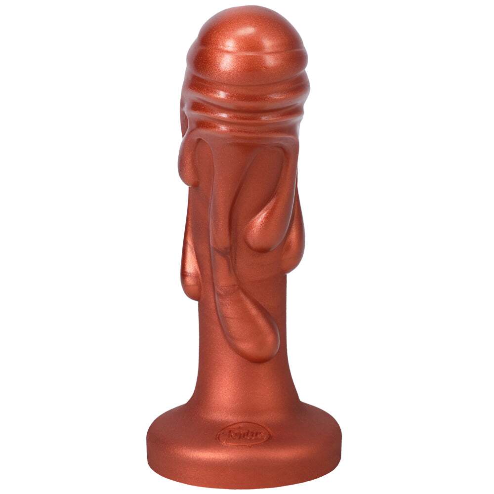 7 inch Dildo by Tantus in Copper shown for pegging Her or Him