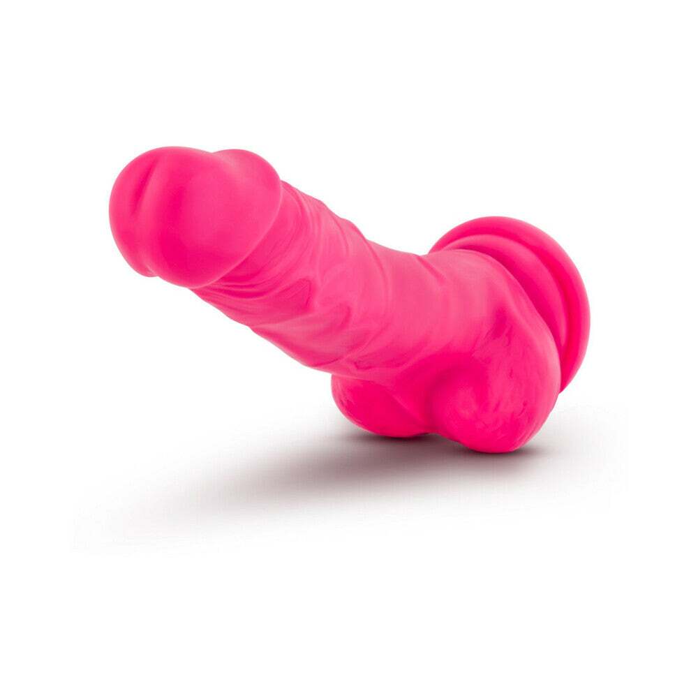 7.5 inch Dildo from Blush in Hot Pink Magenta Fuchsia designed for anal sex with Her or Him