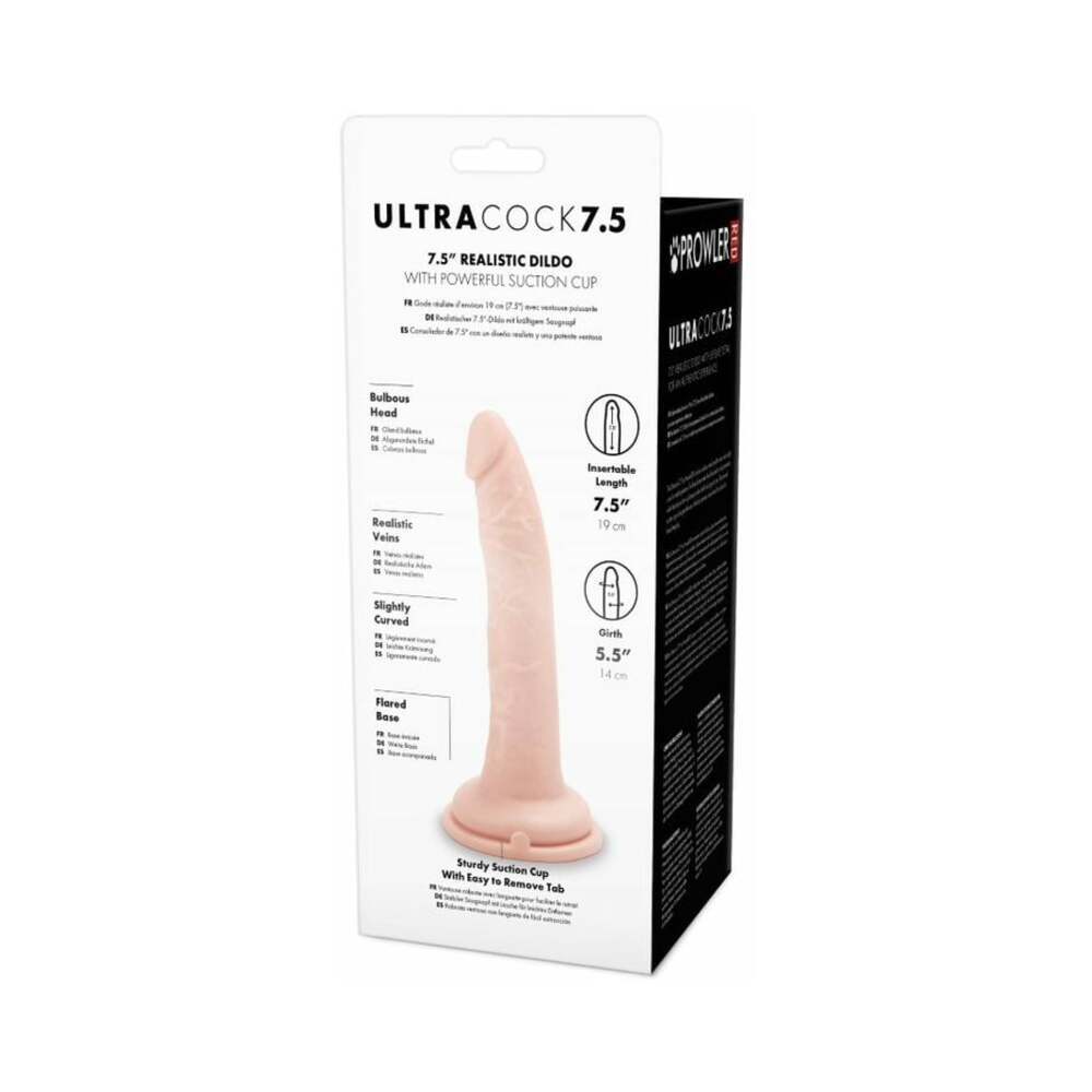 7.5 inch Dildo by Prowler RED in Vanilla Ivory Beige shown for pegging Her or Him