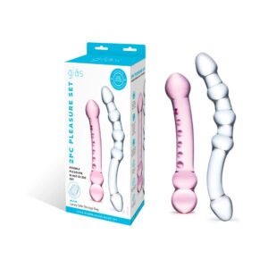 Dildo Electric Eel Multi-Color Glas 2 Piece Double Pleasure Glass Set