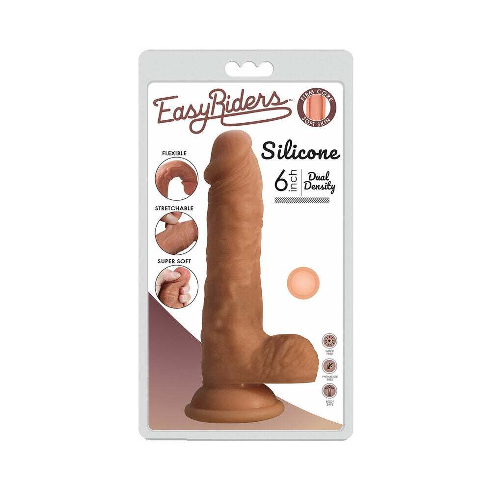 6 inch Dildo by Curve Novelties in Vanilla Ivory Beige shown for use by Her or Him