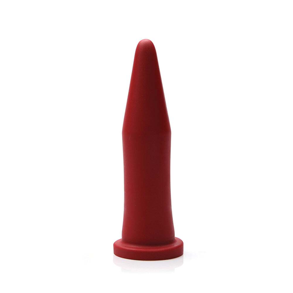 Dildo by Tantus in Red shown for use by Her or Him