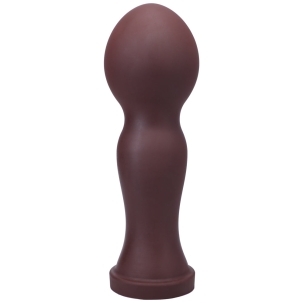 Dildo by Tantus in Wine Red Burgundy shown for use by Her or Him