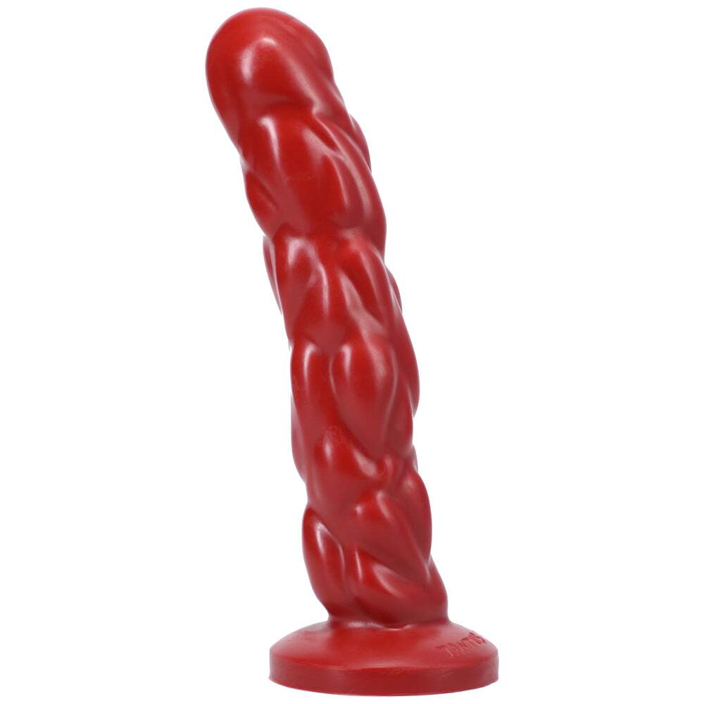 Dildo by Tantus in Red shown for use by Her or Him