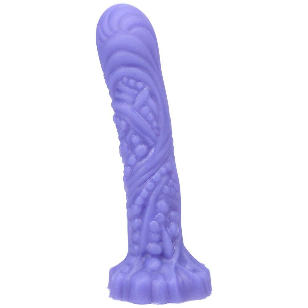 Dildo by Tantus in Purple shown for use by Her or Him