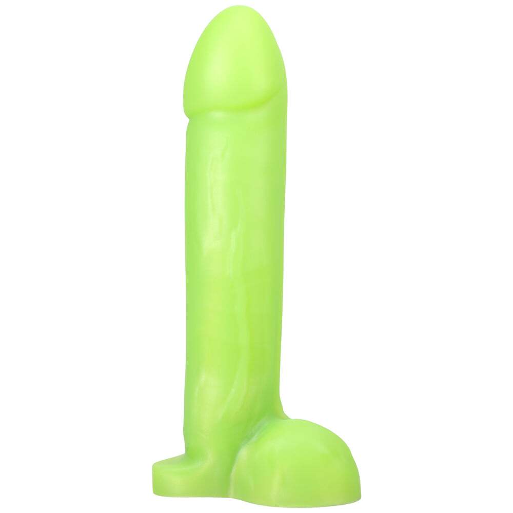 Dildo by Tantus in Green shown for use by Her or Him