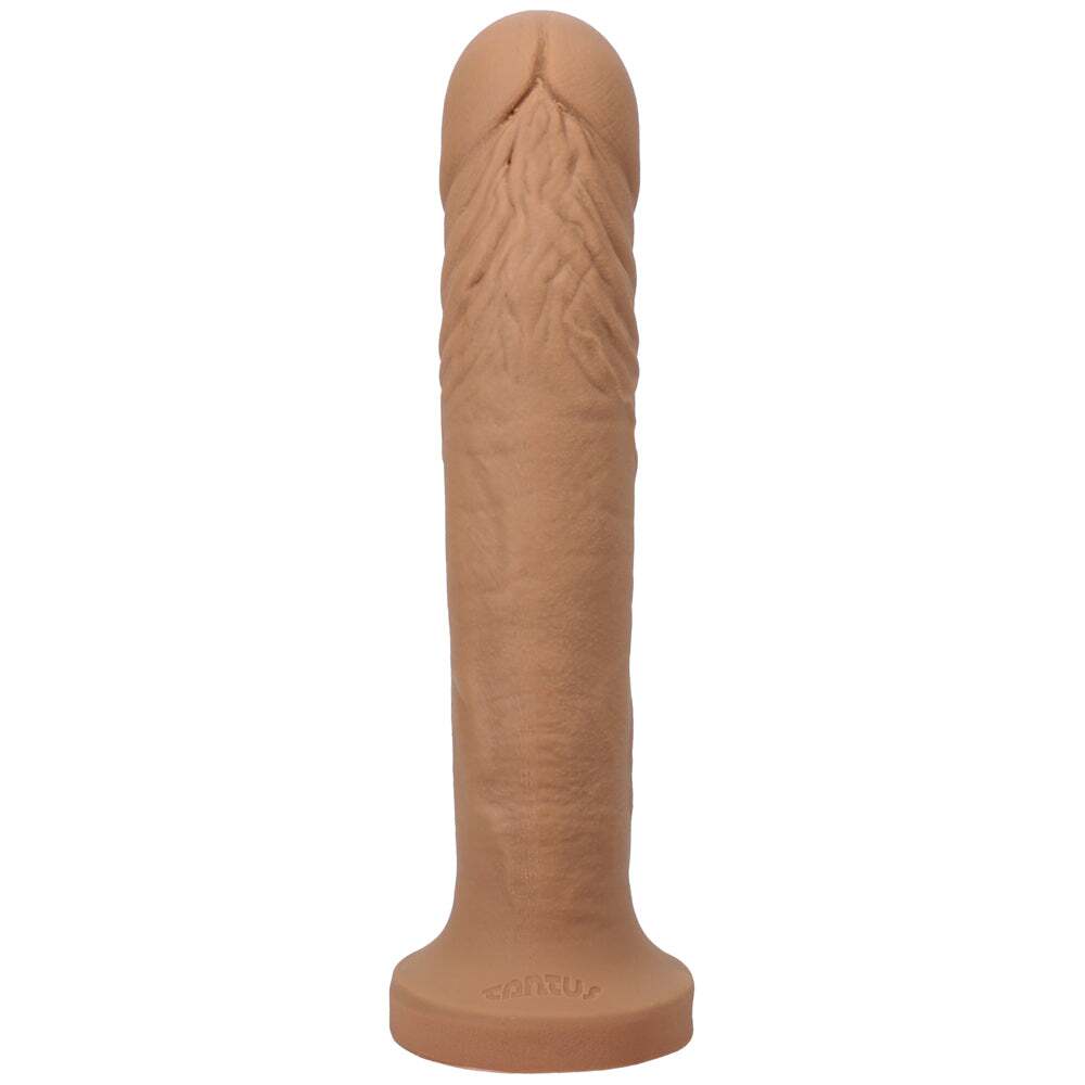 Dildo by Tantus in Brown Chocolate Cocoa shown for use by Her or Him