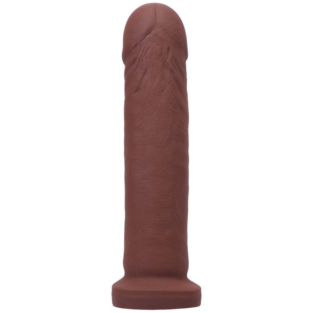 Dildo by Tantus in Tan Light Brown Mocha shown for use by Her or Him