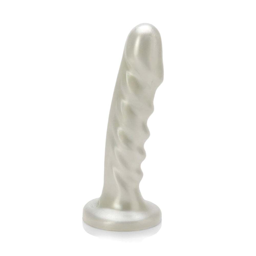 Dildo by Tantus in White shown for use by Her or Him