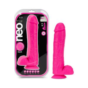 11 inch Dildo Blush Hot Pink Magenta Fuchsia Neo Elite Silicone Dual Density with Balls