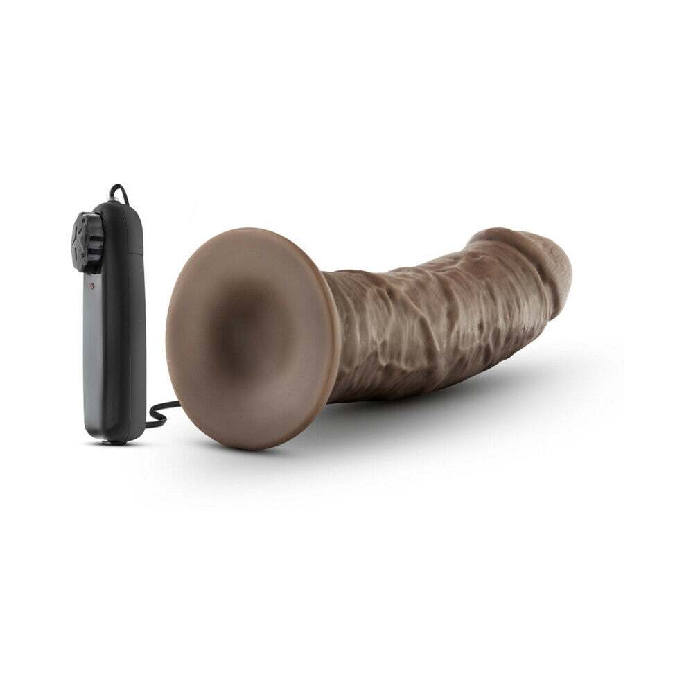 8 inch Dildo by Blush in Brown Chocolate Cocoa shown for pegging Her or Him
