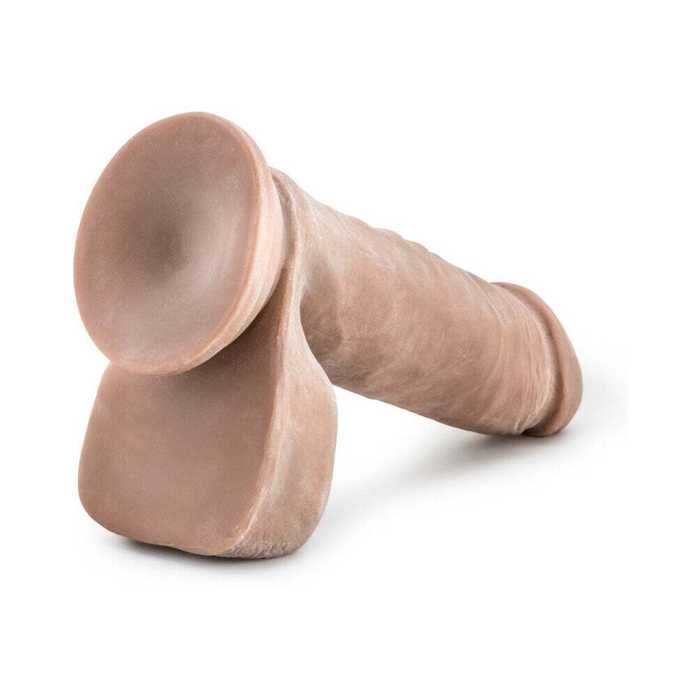 8 inch Dildo by Blush in Tan Light Brown Mocha shown for pegging Her or Him