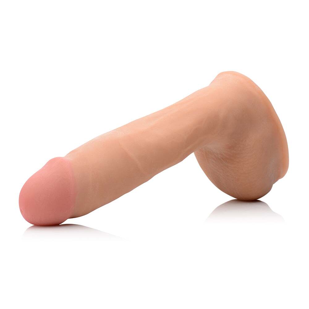 8 inch Dildo from XR Brands in Tan Light Brown Mocha designed for anal sex with Her or Him