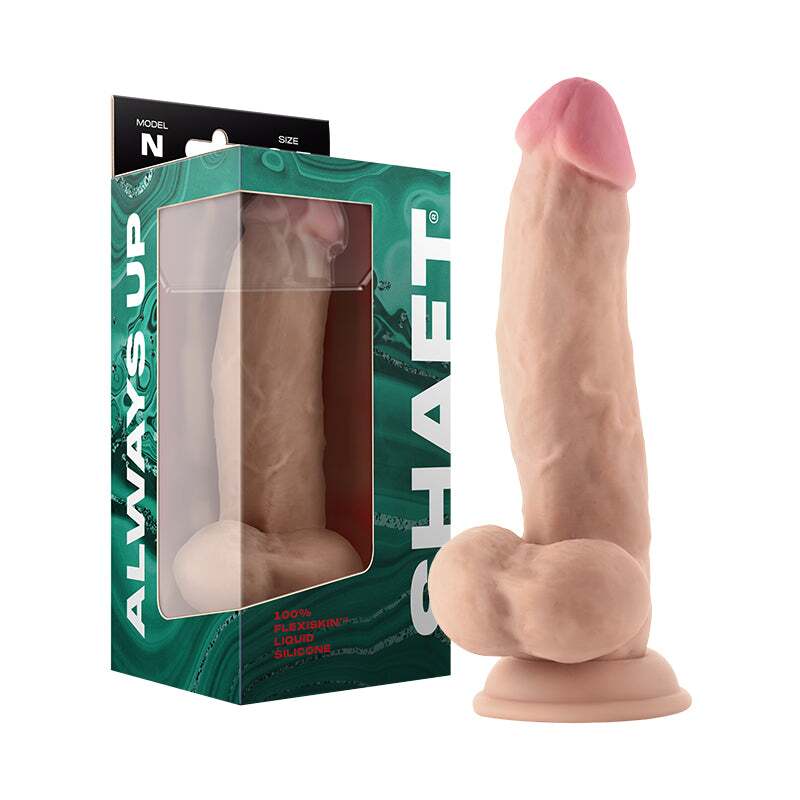 8.5 inch Dildo by Shaft in Vanilla Ivory Beige shown for use by Her or Him
