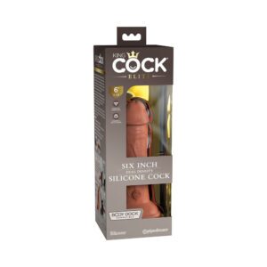 7 inch Dildo Pipedream Tan Light Brown Mocha King Cock Elite Dual Density Silicone Cock Realistic With Suction Cup