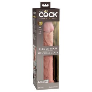 11 inch Dildo Pipedream Vanilla Ivory Beige King Cock Elite Dual Density Silicone Cock Realistic With Suction Cup Beige