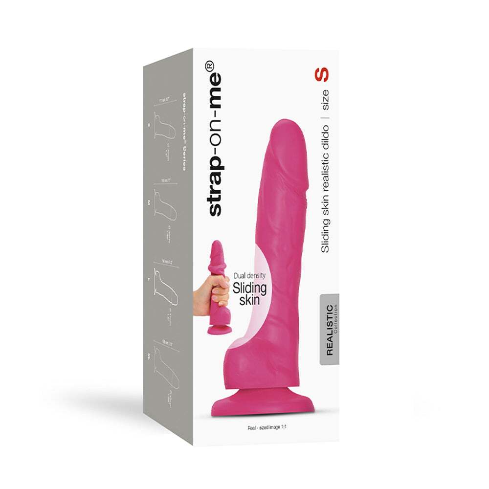 Dildo by Lovely Planet in Hot Pink Magenta Fuchsia shown for use by Her or Him