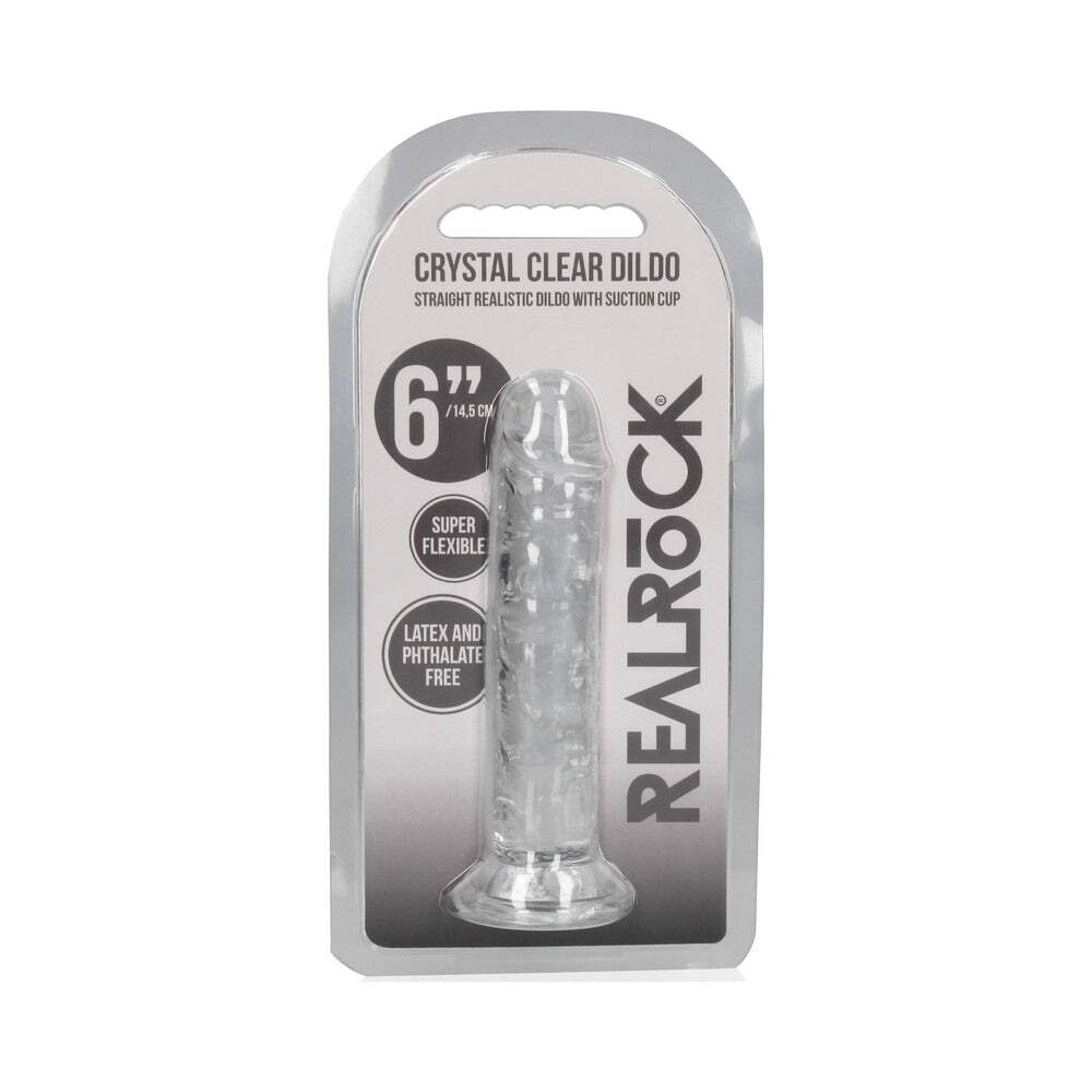 6 inch Dildo by Shots in Clear shown for use by Her or Him