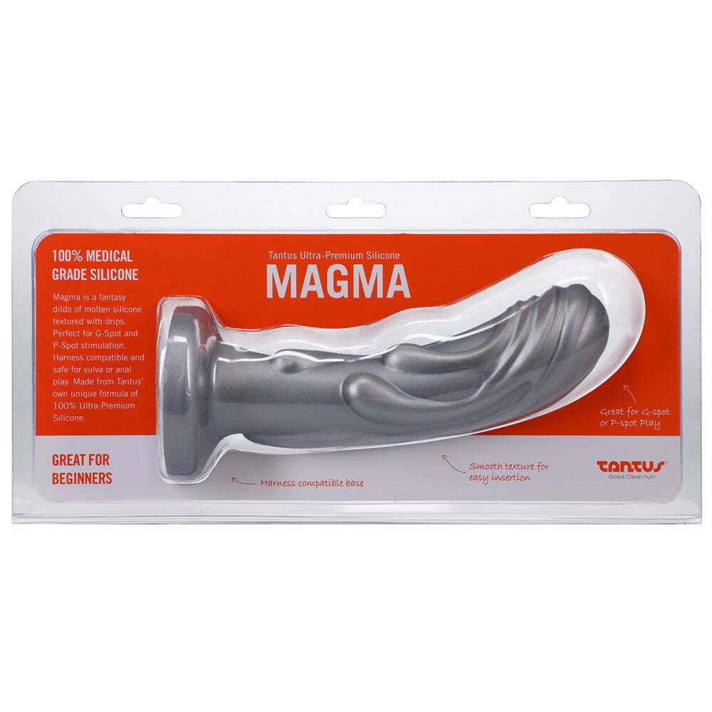 7 inch Dildo by Tantus in Silver Steel Chrome shown for use by Her or Him
