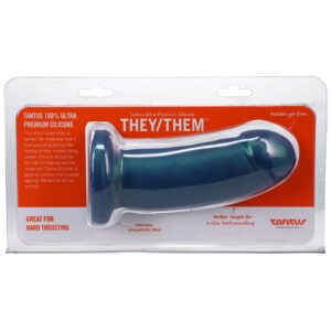 5.5 inch Dildo Tantus Teal Turquoise Aqua They Them Soft Malachite