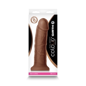 7 inch Dildo by NS Novelties in Brown Chocolate Cocoa shown for use by Her or Him