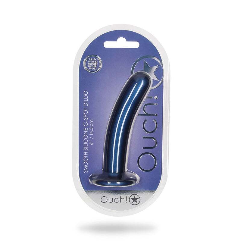 6 inch Dildo by Shots in Blue shown for use by Her or Him