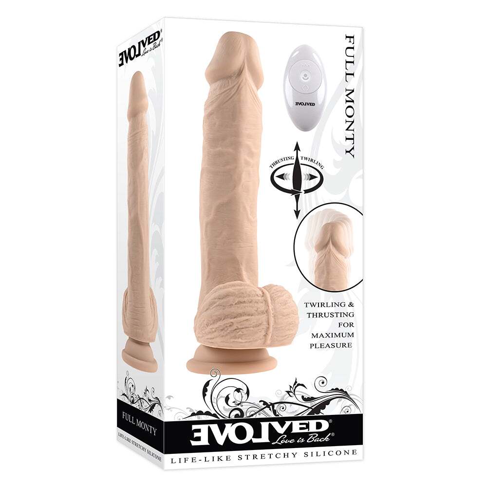 9 inch Dildo by Evolved in Vanilla Ivory Beige shown for use by Her or Him