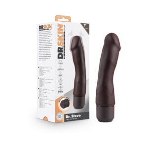 7 inch Dildo Blush Brown Chocolate Cocoa Dr Skin Silicone Dr Steve Vibrating