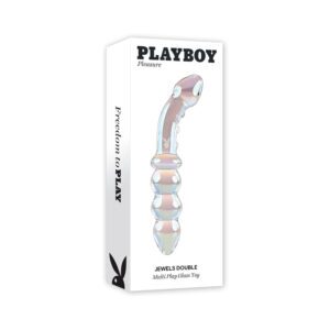 Dildo Playboy Clear Jewels Double Glass