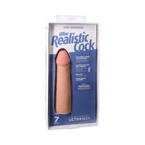 7 inch Dildo Doc Johnson Vanilla Ivory Beige The Realistic Cock ULTRASKYN Vac U Lock Vanilla