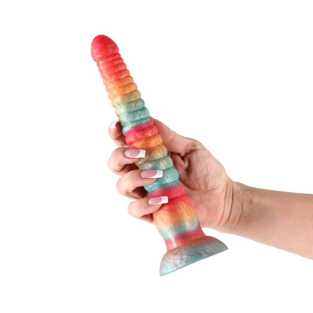 9 inch Dildo from NS Novelties in Multi-Color designed for anal sex with Her or Him