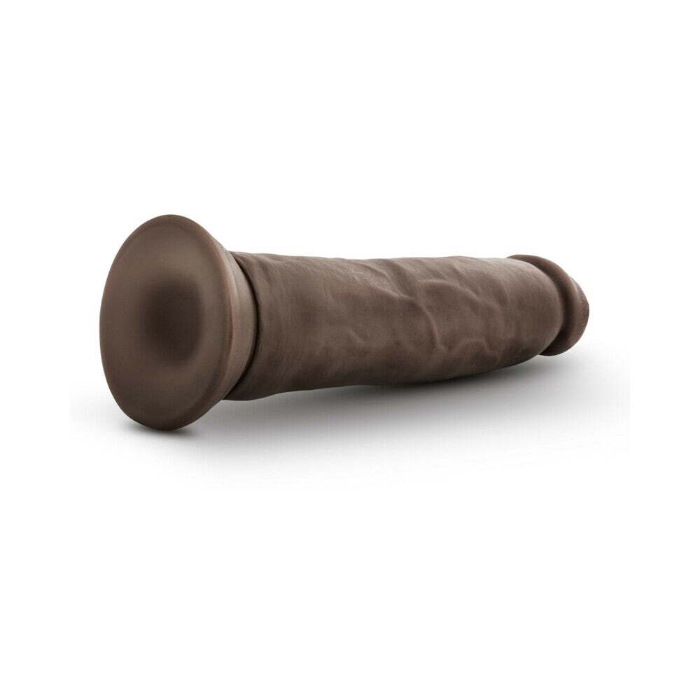 9 inch Dildo by Blush in Dark Brown shown for pegging Her or Him