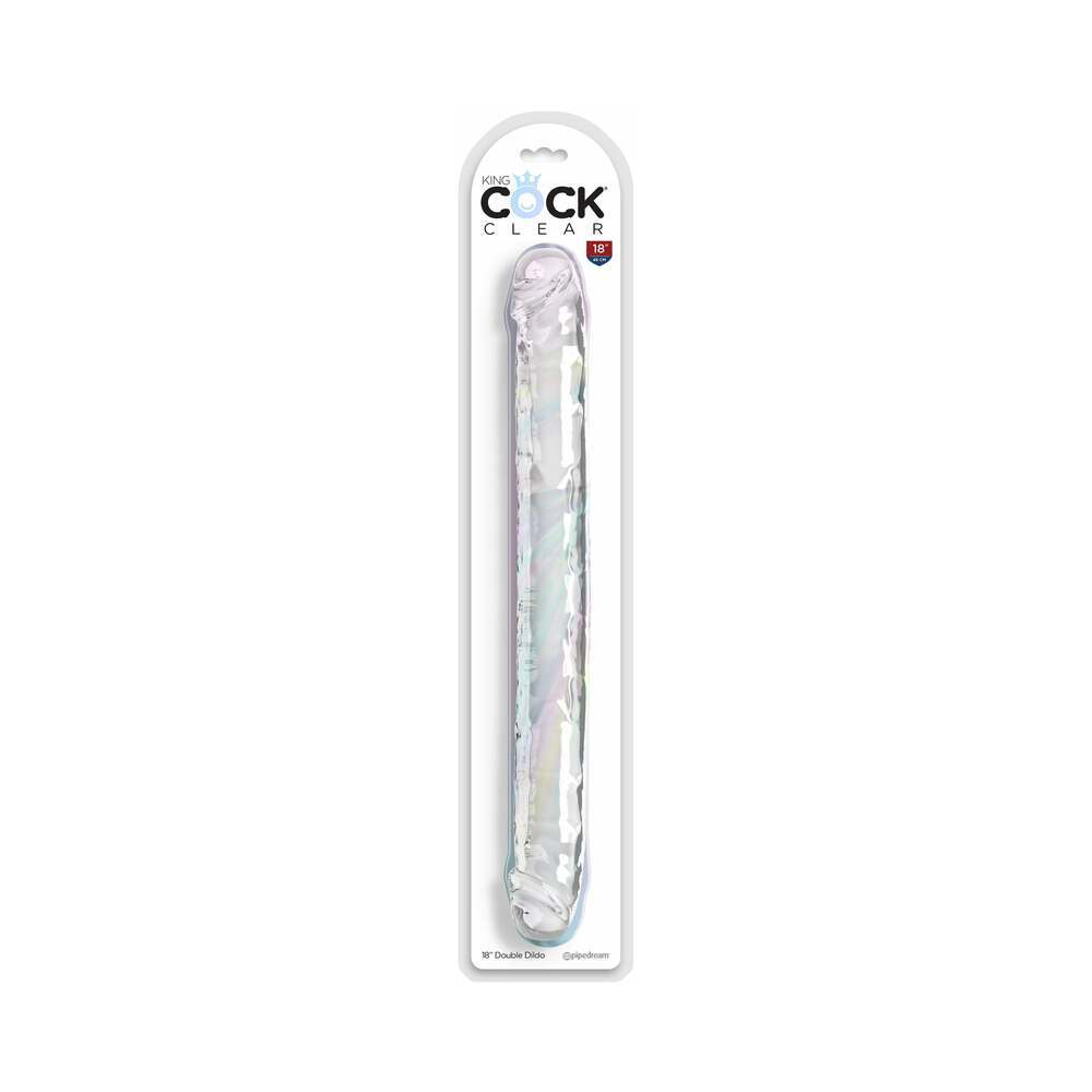 18 inch Dildo by Pipedream in Clear shown for use by Her or Him