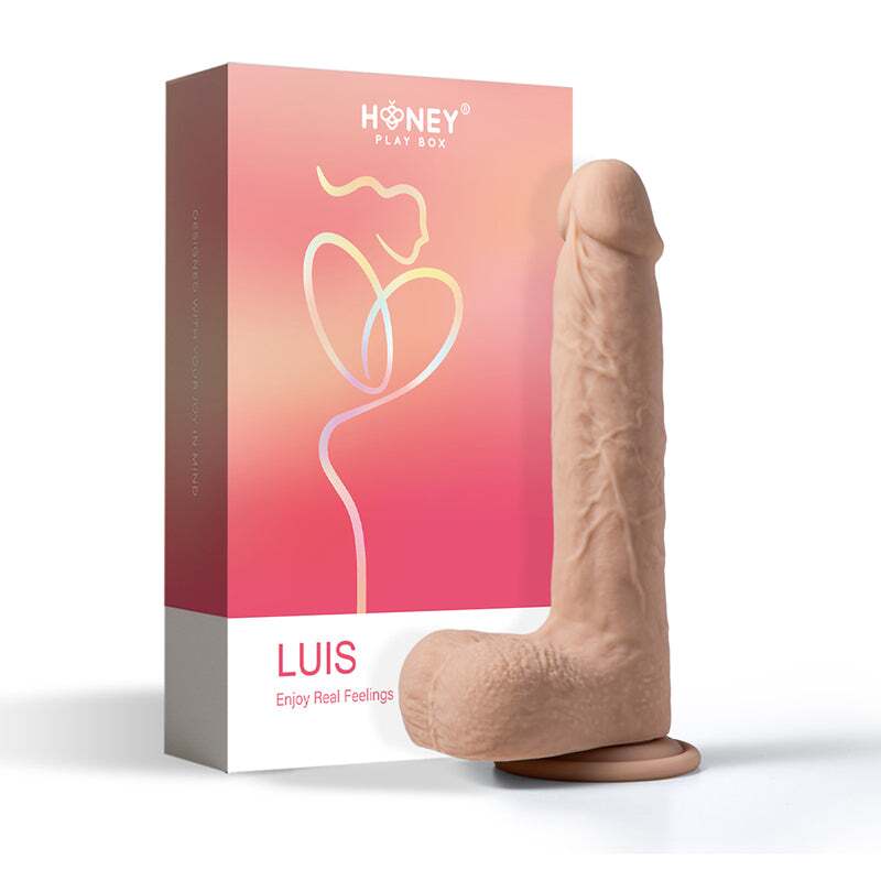 8.5 inch Dildo by Honey Play Box in Vanilla Ivory Beige shown for use by Her or Him
