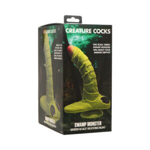 Dildo XR Brands Green Creature Cocks Swamp Monster Scaly Silicone
