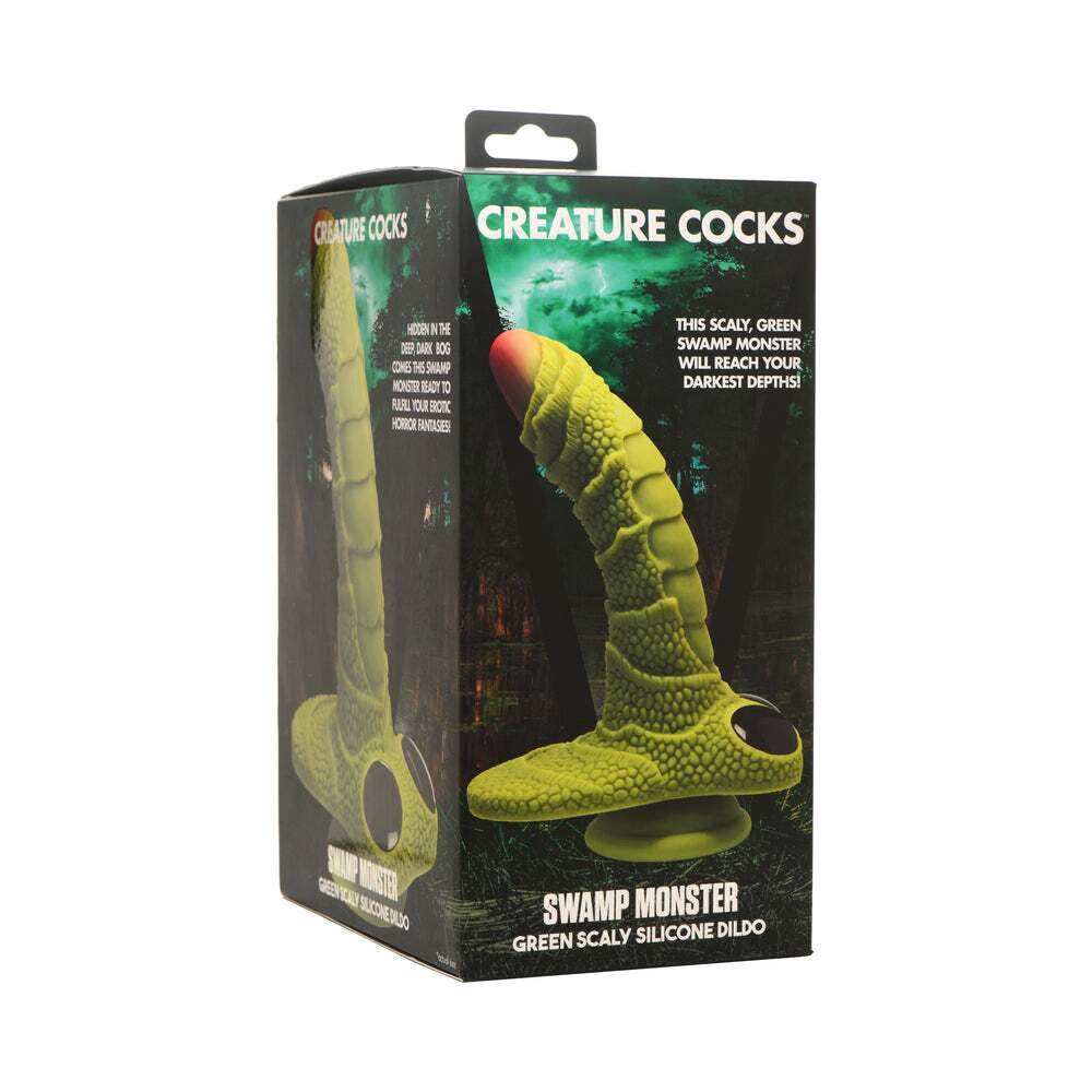 Dildo by XR Brands in Green shown for use by Her or Him