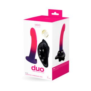 Dildo VeDO Multi-Color Duo Silicone (Non Vibrating) with Harness