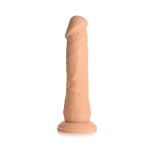 7 inch Dildo by Curve Novelties in Vanilla Ivory Beige shown for use by Her or Him