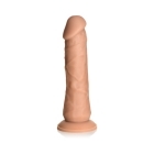 7 inch Dildo by Curve Novelties in Tan Light Brown Mocha shown for use by Her or Him