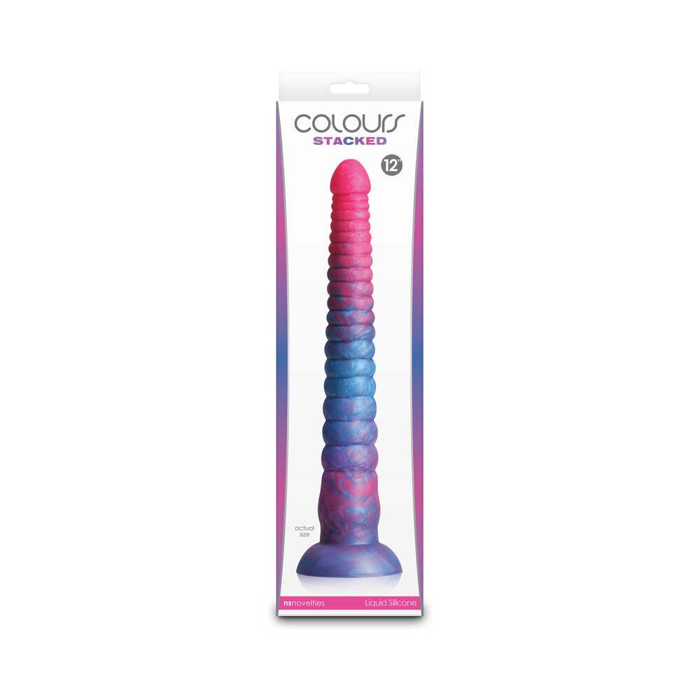12 inch Dildo by NS Novelties in Multi-Color shown for use by Her or Him