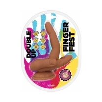 Dildo by Hott Products in Tan Light Brown Mocha shown for use by Her or Him