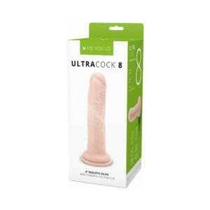 8 inch Dildo Me You Us Vanilla Ivory Beige Ultra Cock Realistic Vanilla