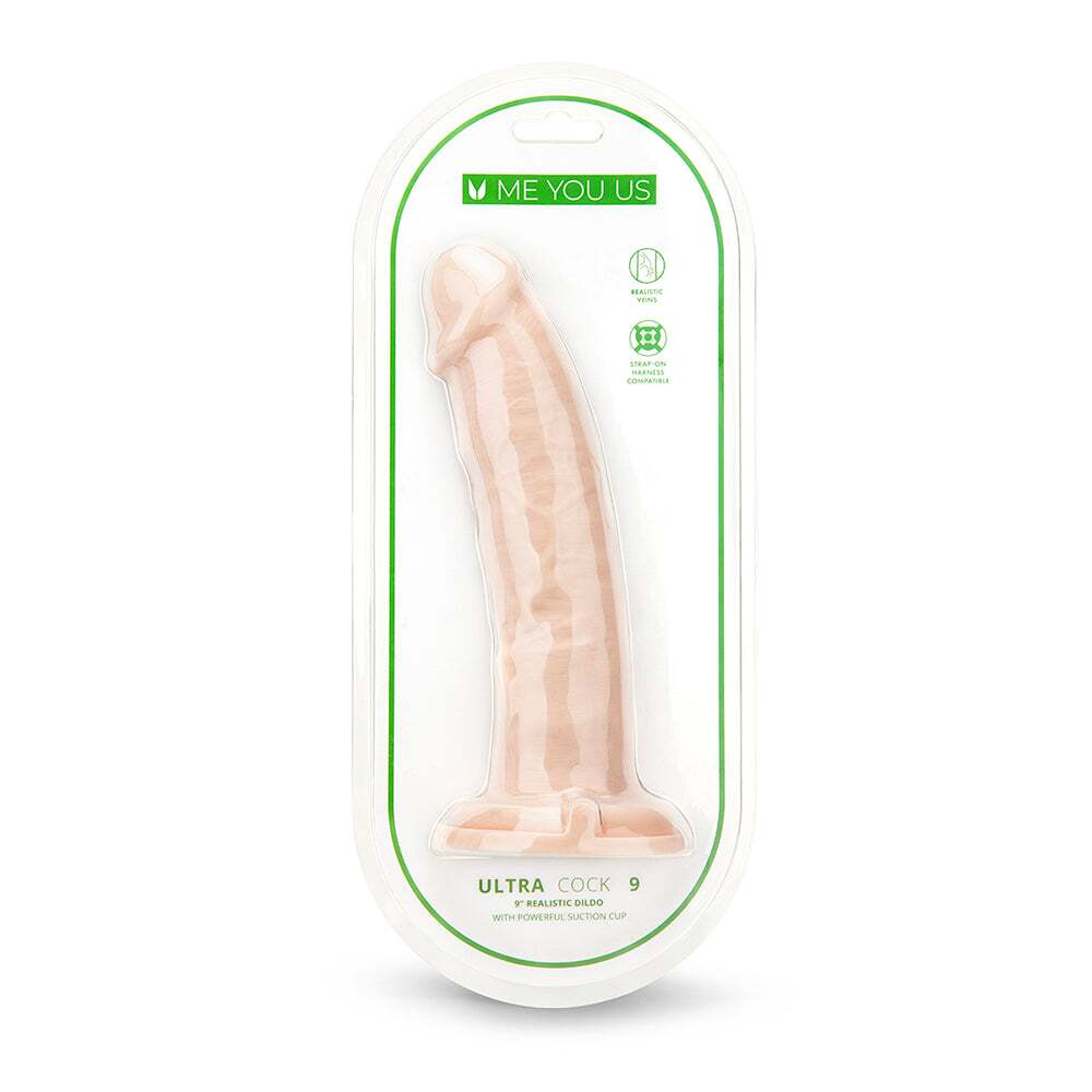 9 inch Dildo by Me You Us in Vanilla Ivory Beige shown for use by Her or Him
