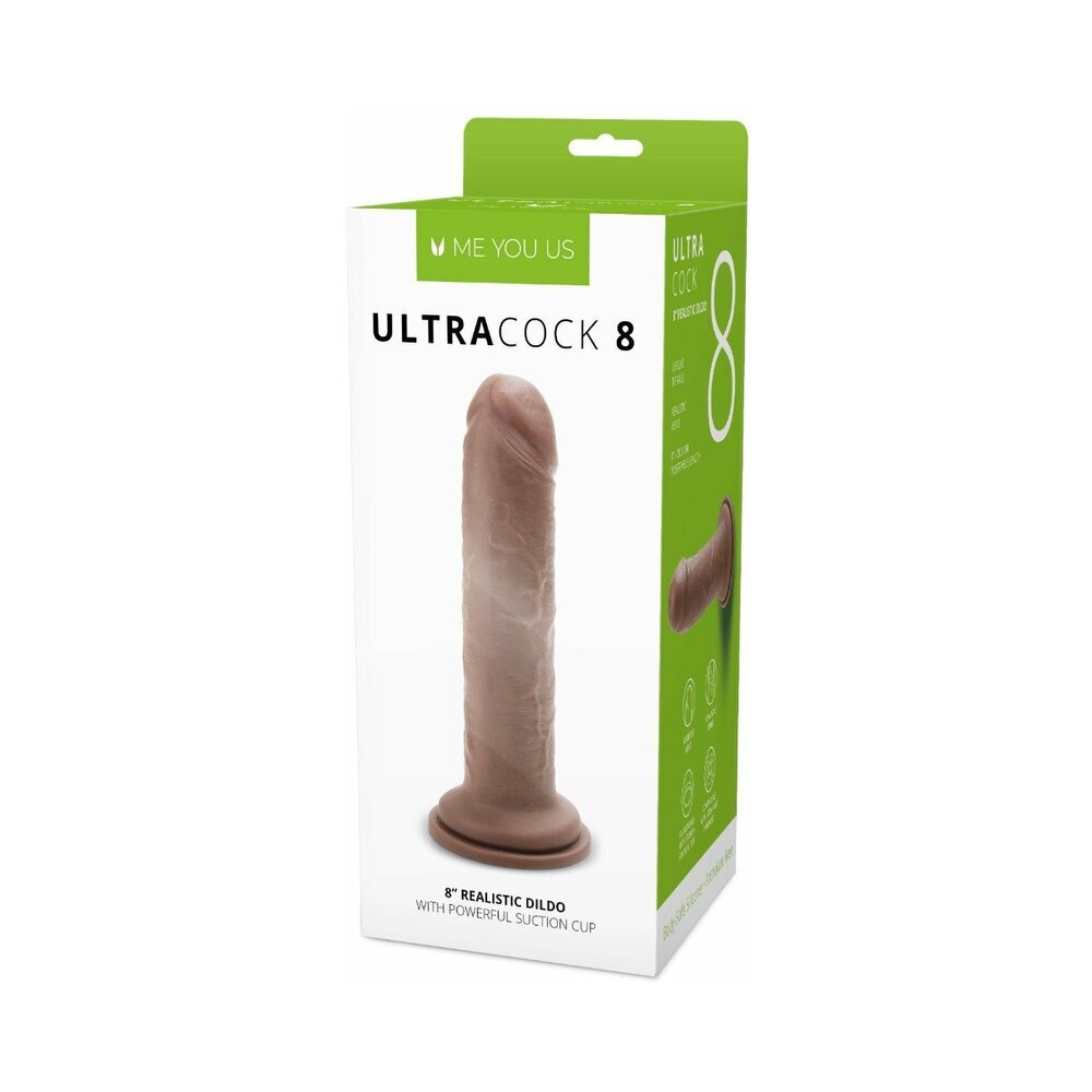 8 inch Dildo by Me You Us in Brown Chocolate Cocoa shown for use by Her or Him