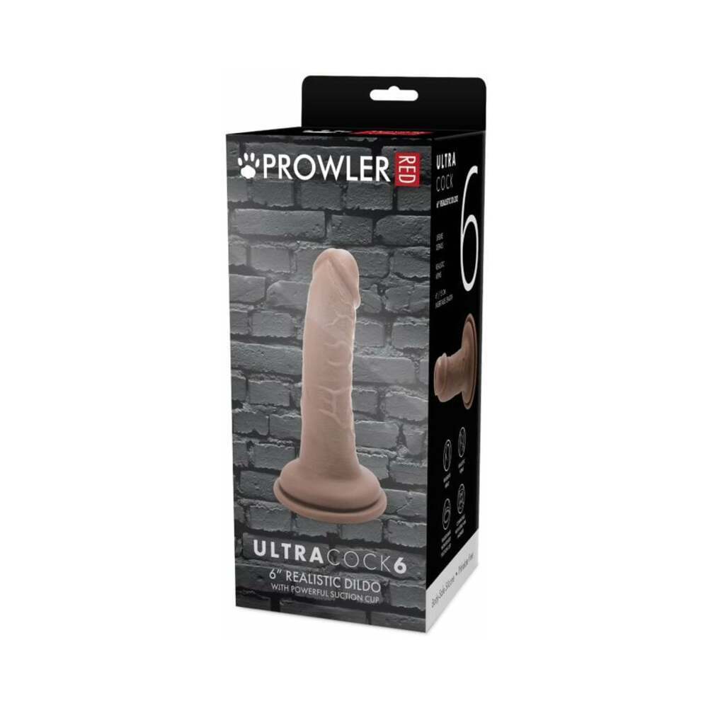 6 inch Dildo by Prowler RED in Brown Chocolate Cocoa shown for use by Her or Him