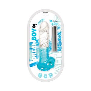 8 inch Dildo Hott Products  Wet Dreams Dream Boy Jelly & Rechargeable Bullet Gradient